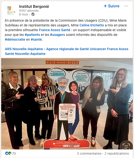 vmeh33_publication_Linkedin_clinique bel air_le rôle des Représentants des Usagers