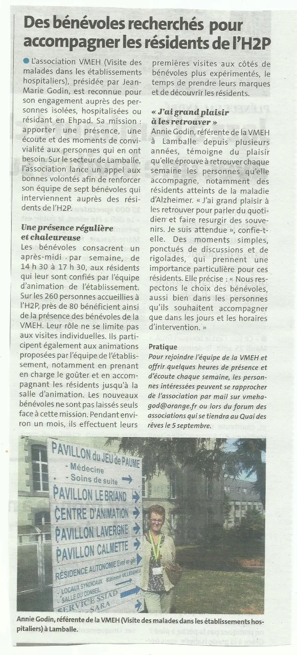 VMEH 22 : Article de Le Télégramme (26/08/2026) VMEH 22 : Article de Le Télégramme (26/08/2026)